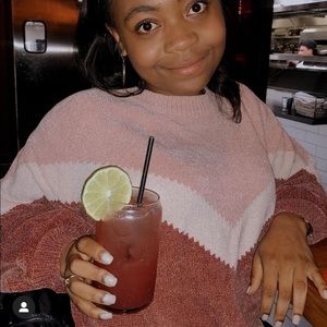 Pink chevron sweater